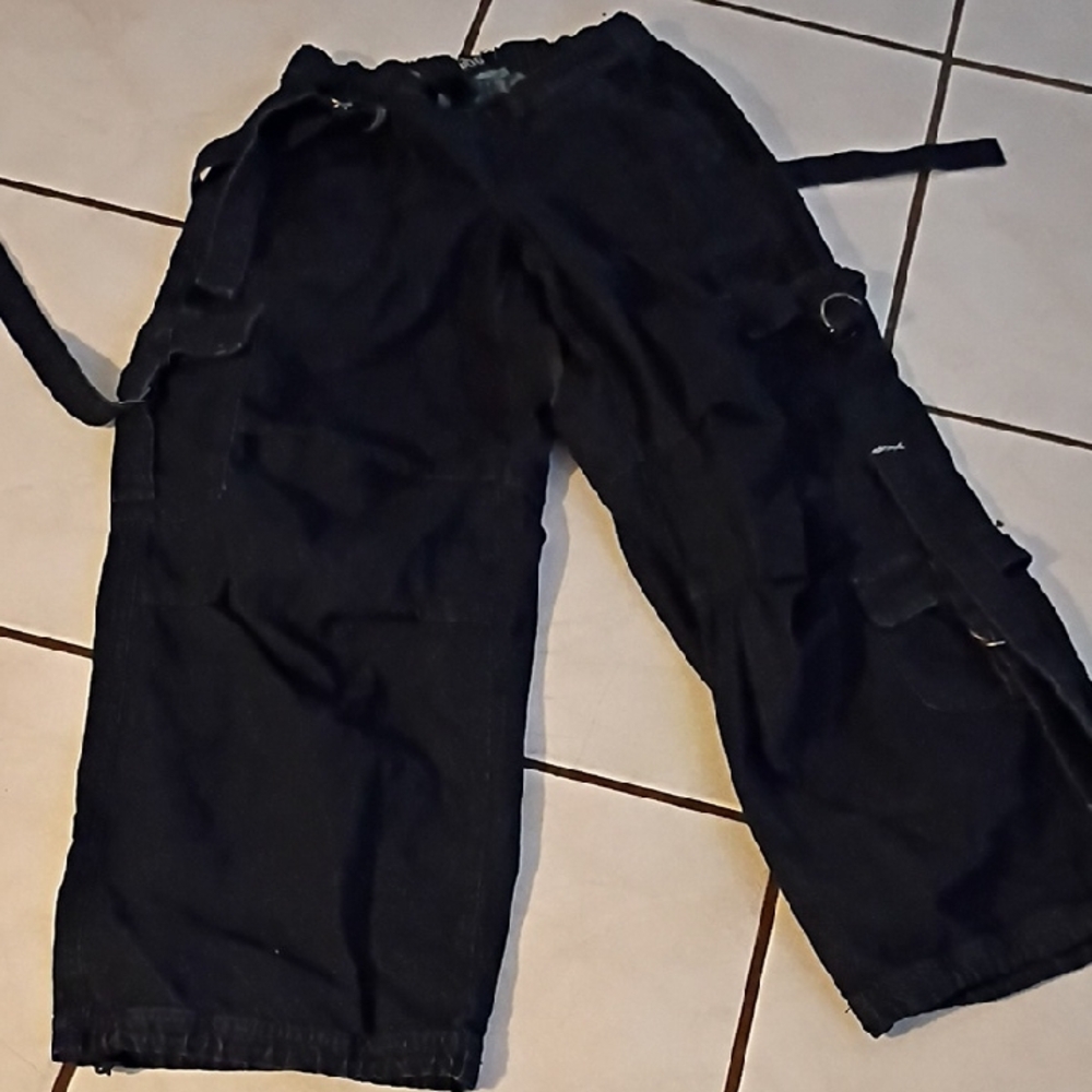 BDG Dark Cargo Pants with Straps